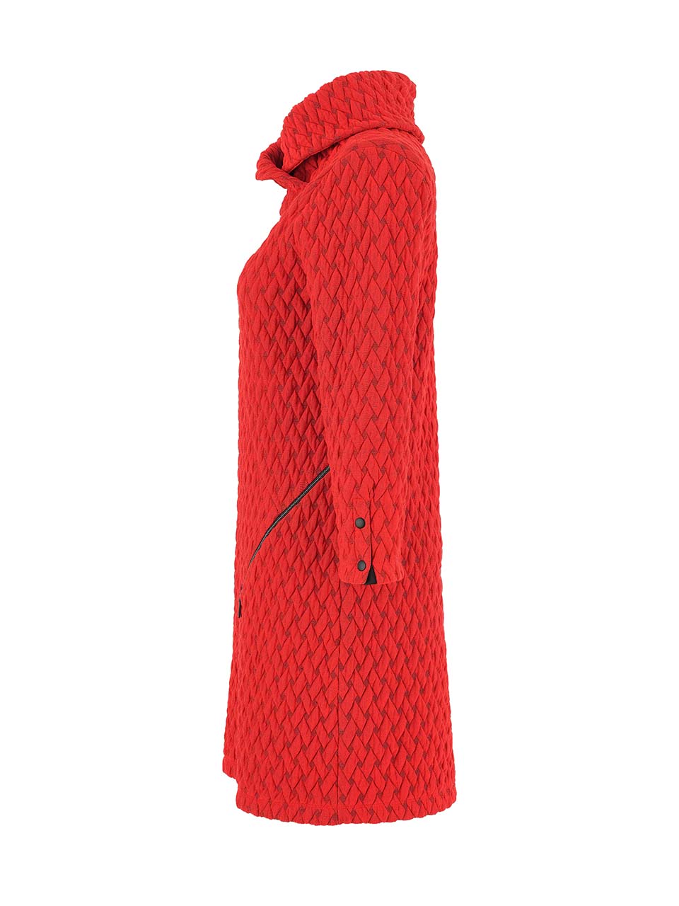 Red Textured Zip Dress 75184 Lucindas