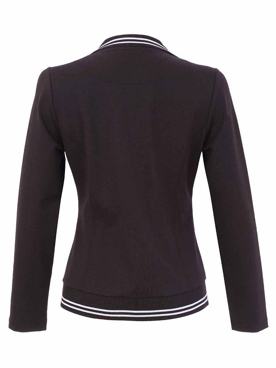 Black Sporty Chic Knit Blazer