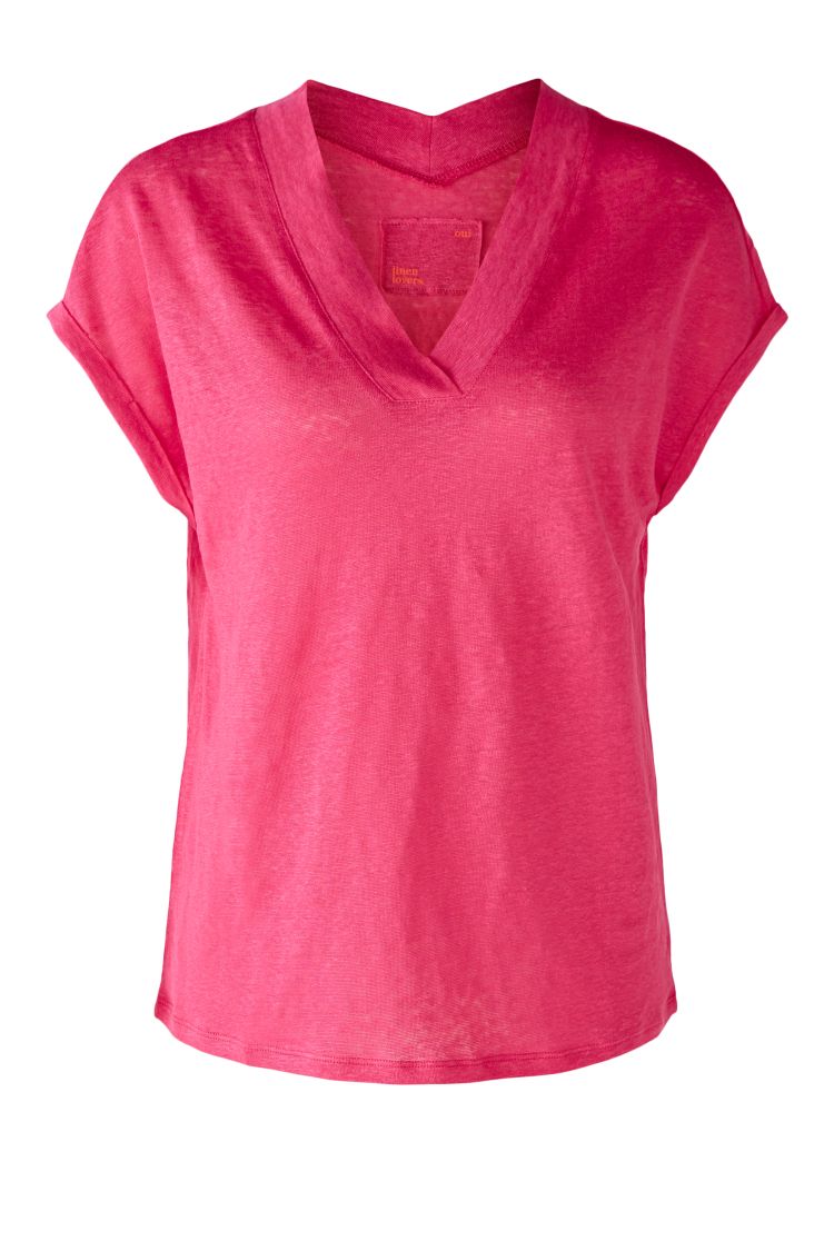 Pink Natural Linen T-Shirt