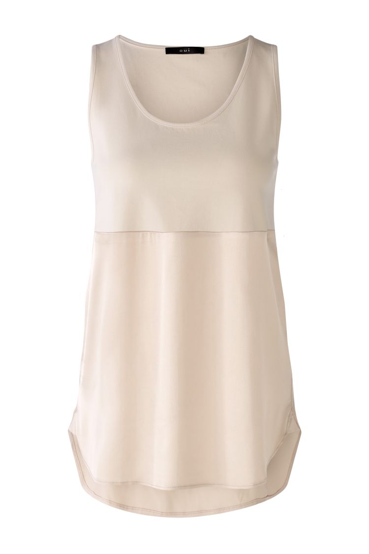 Neutral Longline Satin Trim Vest Top 79828