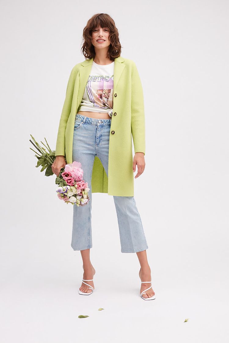 Mayson Classic Wool Coat in Tender Shoots 6068