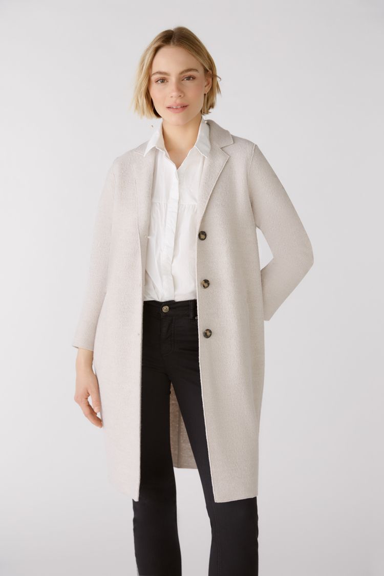 Mayson Classic Wool Coat in Stone 7063