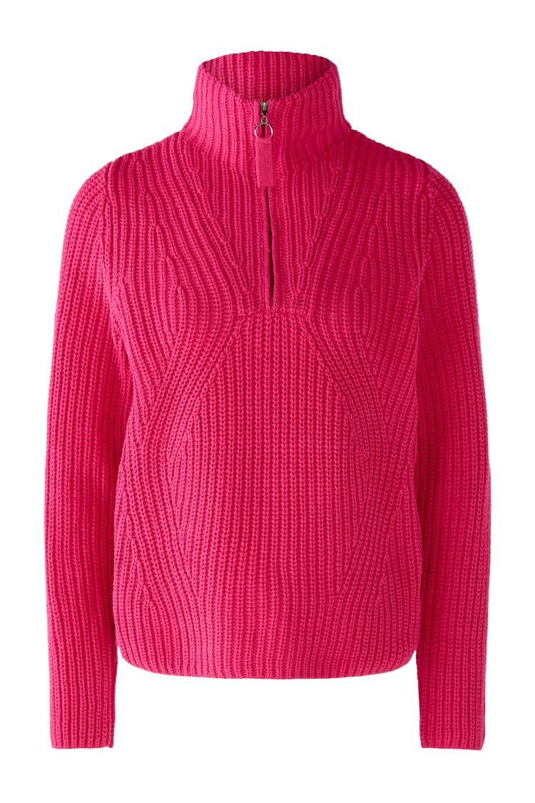 Colourful Ribbed High Neck Jumper 80142