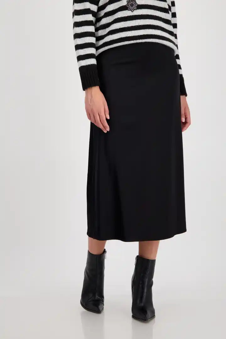 Italian Feel Satin Midi Skirt