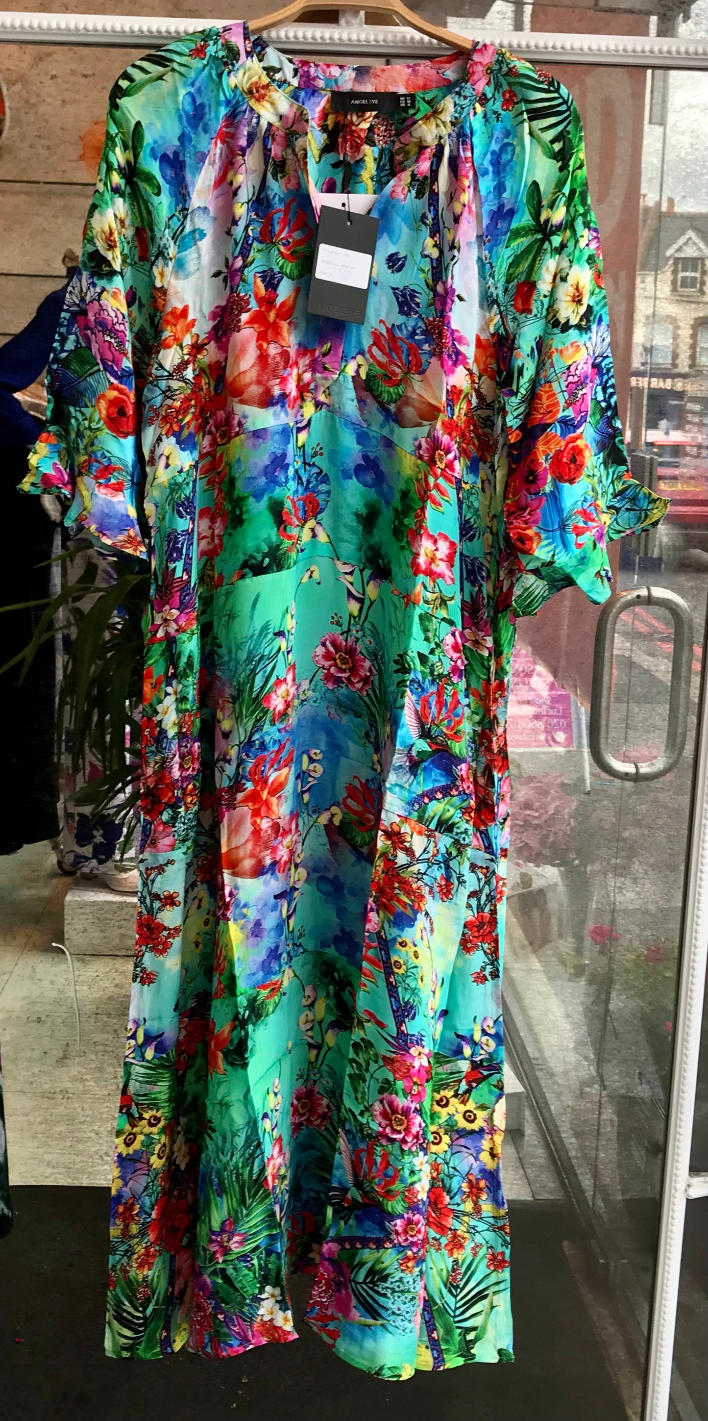Multi-Colour Floral Print Crepe Dress M036143
