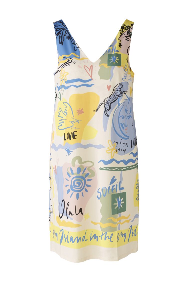 Oui Crease Free Dress in Vitamin Sea Print 87319