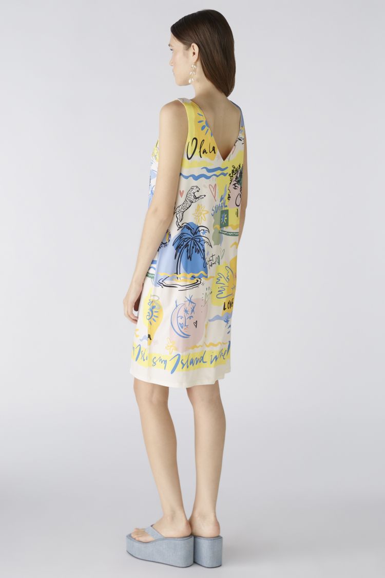 Oui Crease Free Dress in Vitamin Sea Print 87319