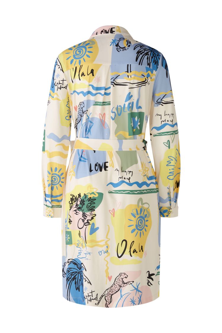 Oui Vitamin Sea Print Shirt Dress 87556