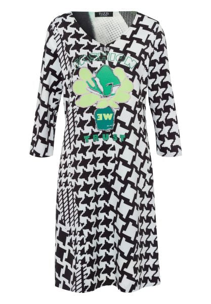 Tuzzi Reversible dress with Houndstooth Print 421.502