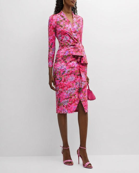 Aella Pink Print Dress