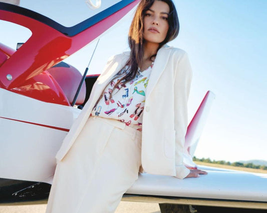 Shoe Motif Wool Mix Jumper