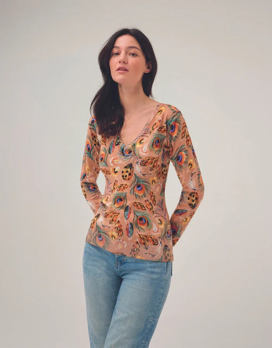 Feather Print Jumper DW205