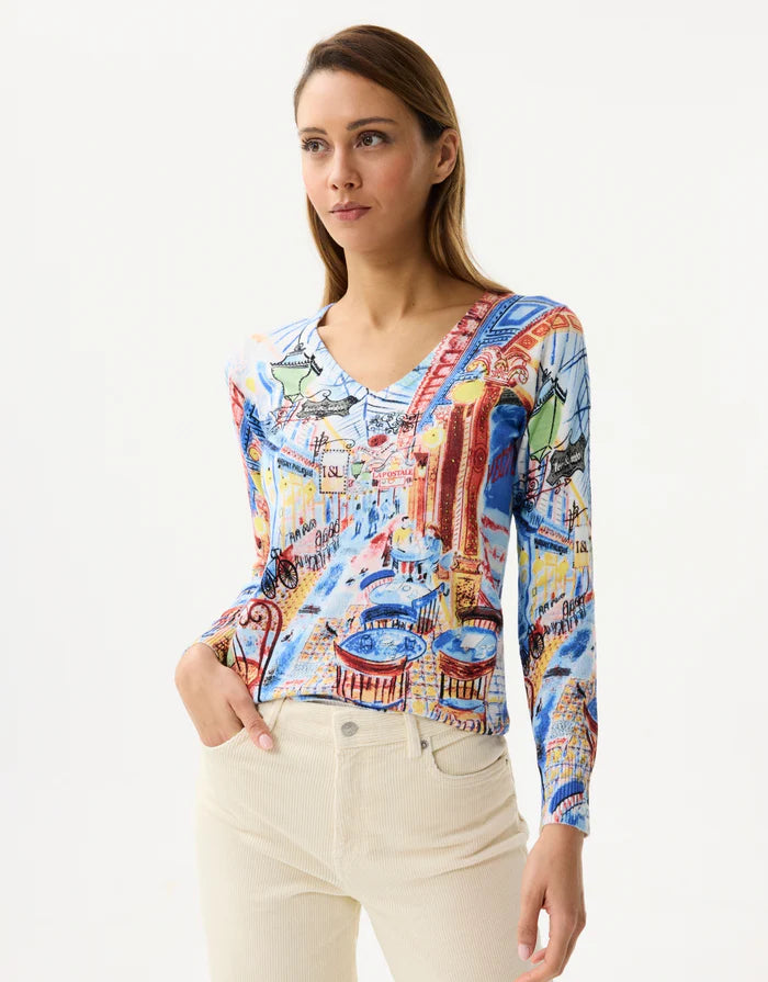 Leo & Ugo Cityscape Print Jumper Lucindas