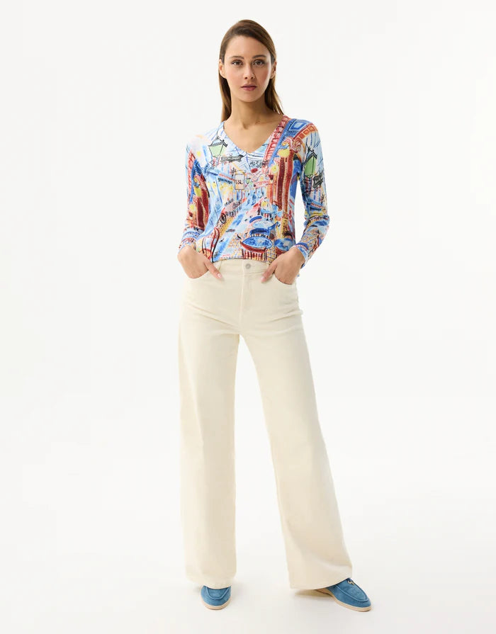 Leo & Ugo Cityscape Print Jumper Lucindas