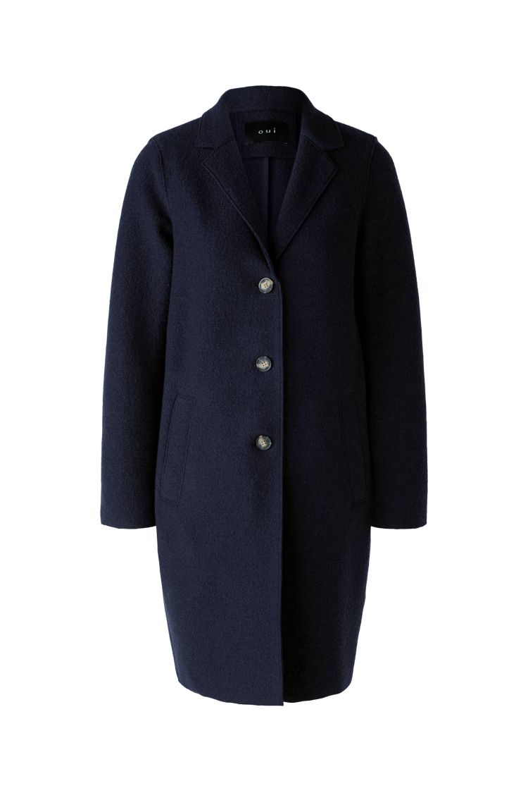 Classic Wool Coat in Dark Blue 5742