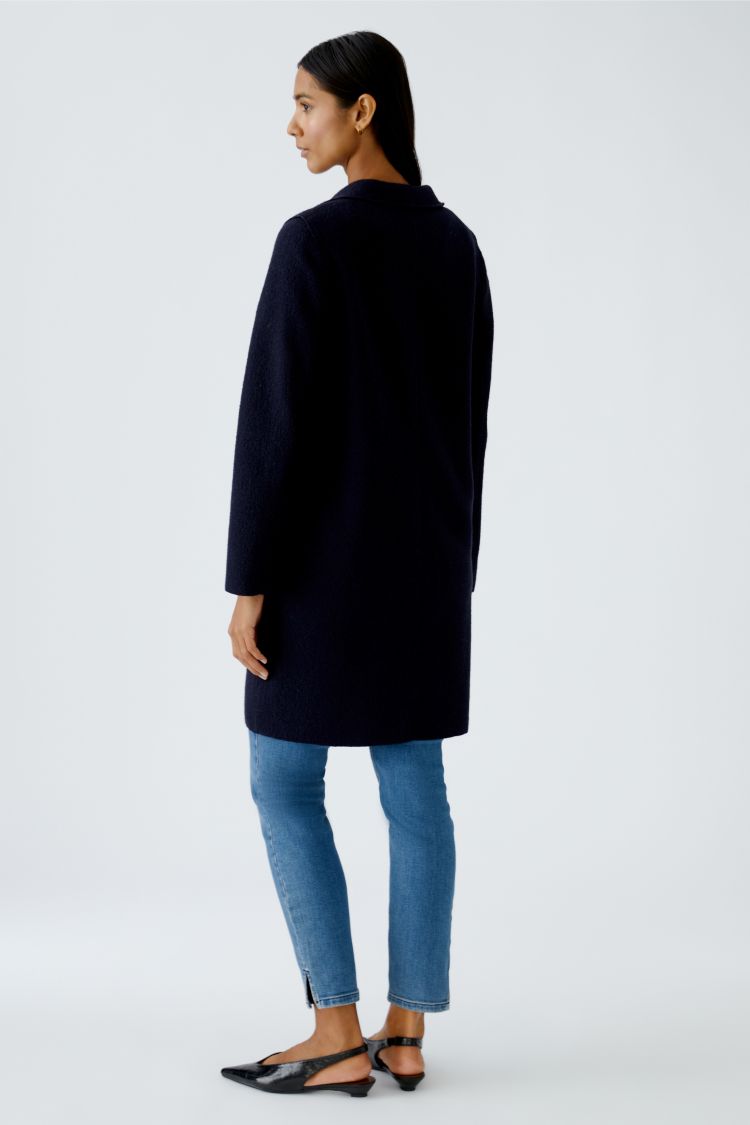 Classic Wool Coat in Dark Blue 5742