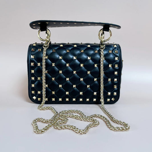 Rockstud Spike Leather Handbag
