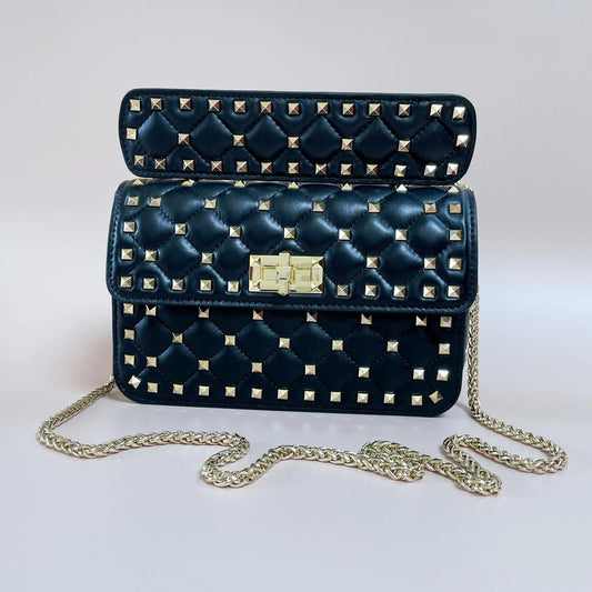 Rockstud Spike Leather Handbag