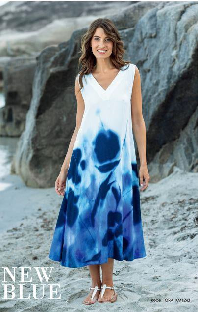 Kokomarina Tora Watercolour Tie-Dye Trapeze Dress