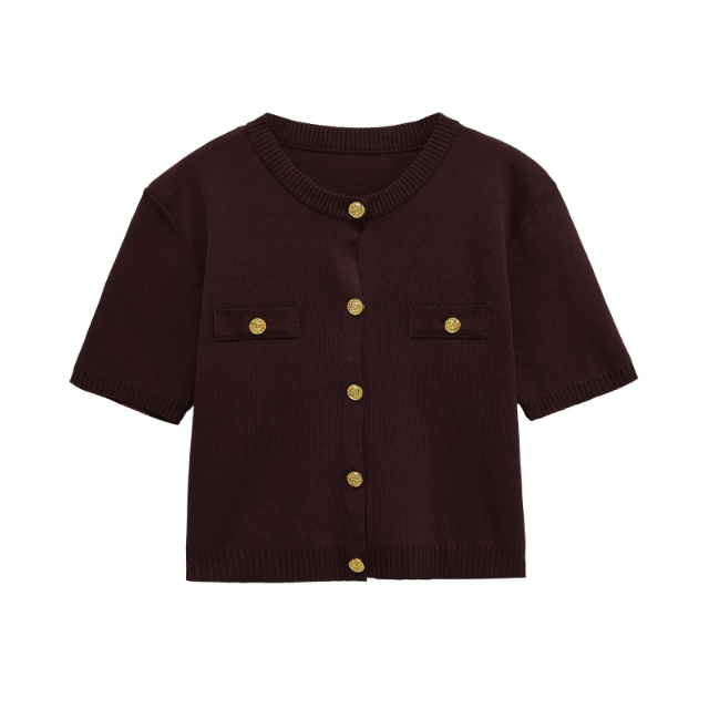 Boxy Short-Sleeve Cardigan