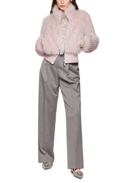 Soft Pink Fake Fur Jacket