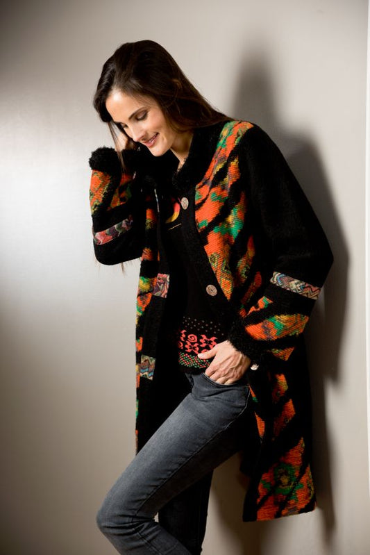 Olivier Philips Aztec Wool mix Coatigan M505