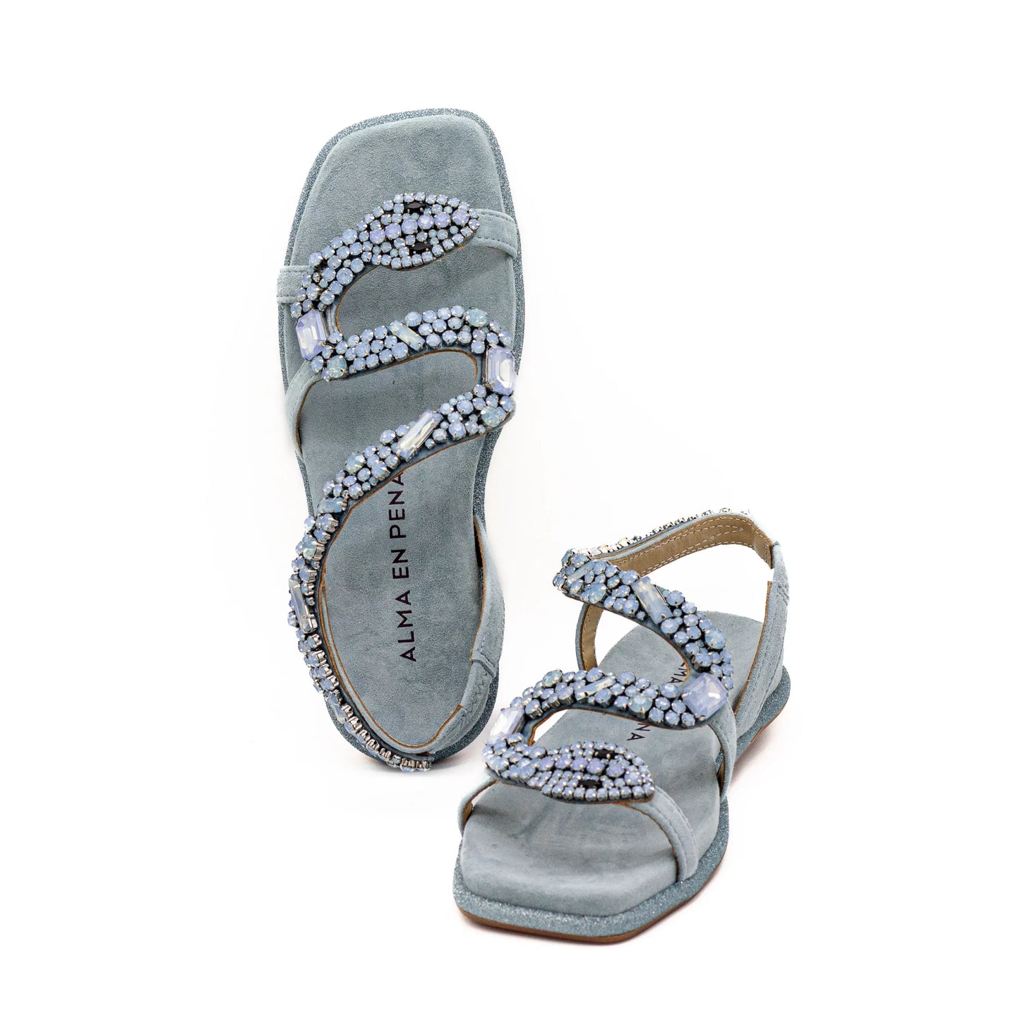 Alma En Pena Denim Blue Snake Sandal V251605
