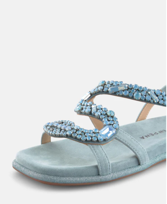 Alma En Pena Denim Blue Snake Sandal V251605