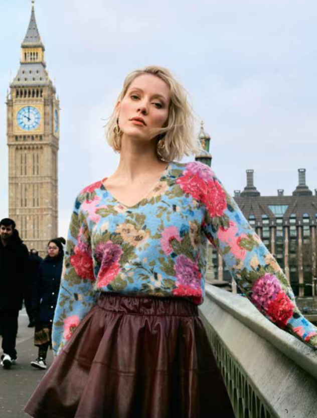 Leo & Ugo Floral Wool Mix Jumper Lucindas