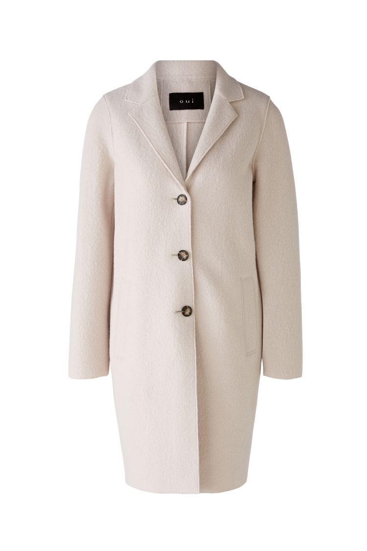 Classic Wool Coat in Stone (7063)