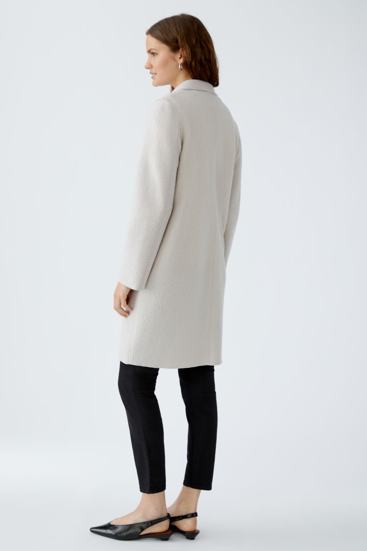 Classic Wool Coat in Stone (7063)