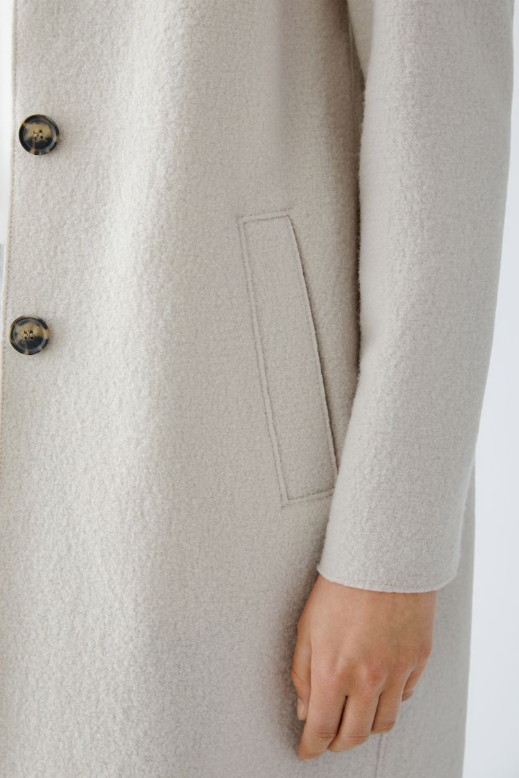 Classic Wool Coat in Stone (7063)