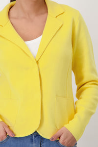 Sunshine Yellow Cotton Blazer 408485