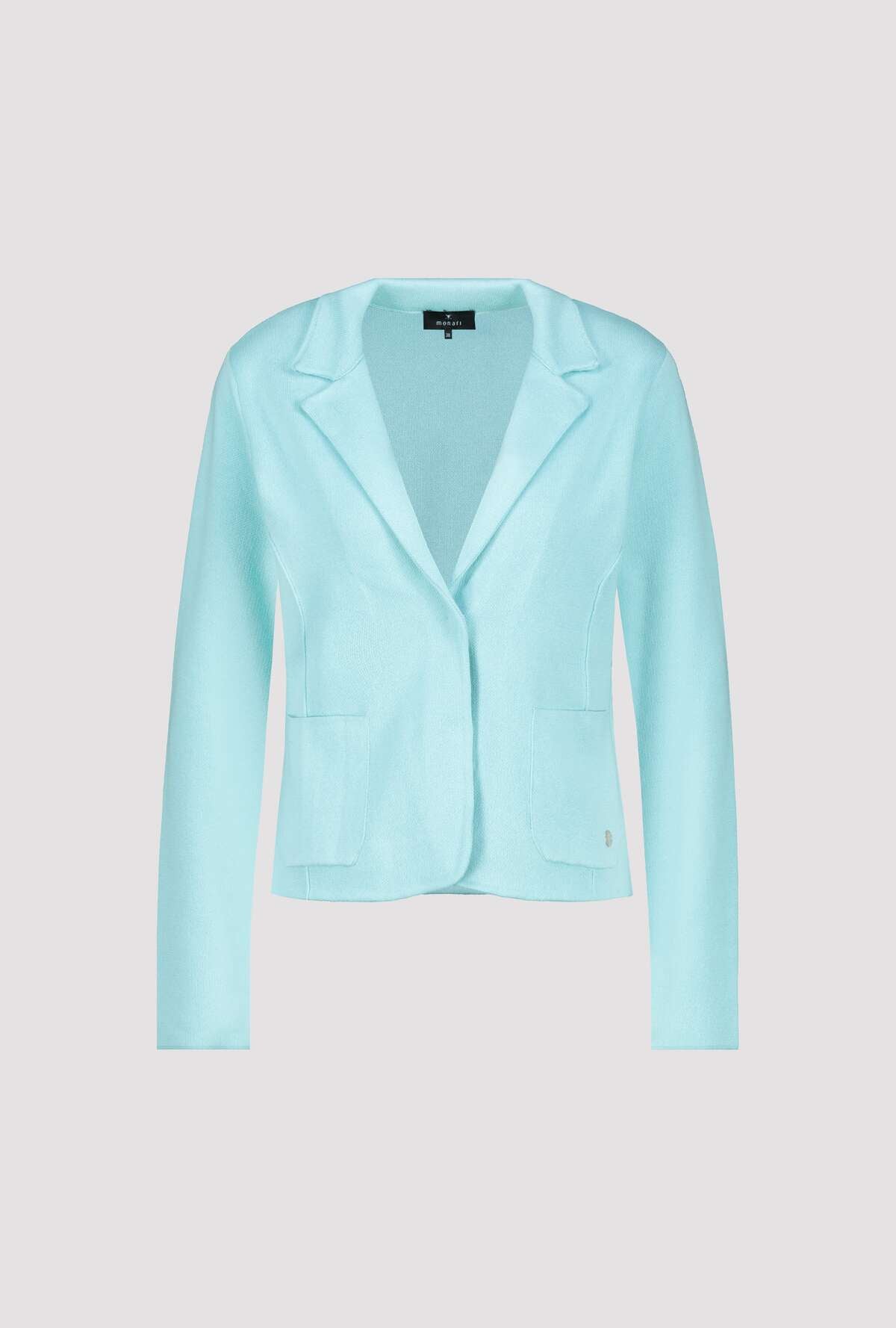 Monari Mint Knitted Cotton Blazer with pockets 408485