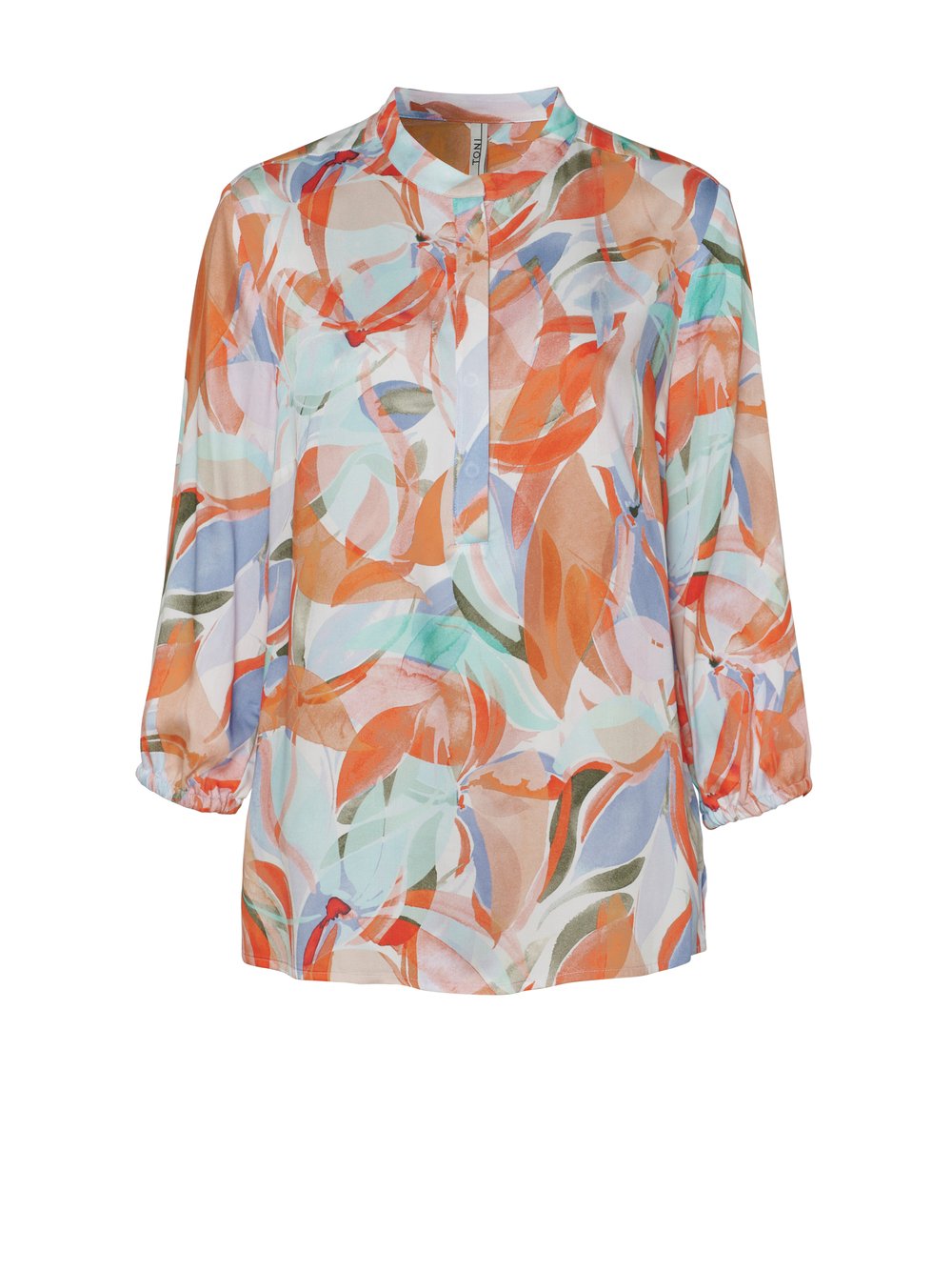 Linen Blouse with Colourful Print 1438-2