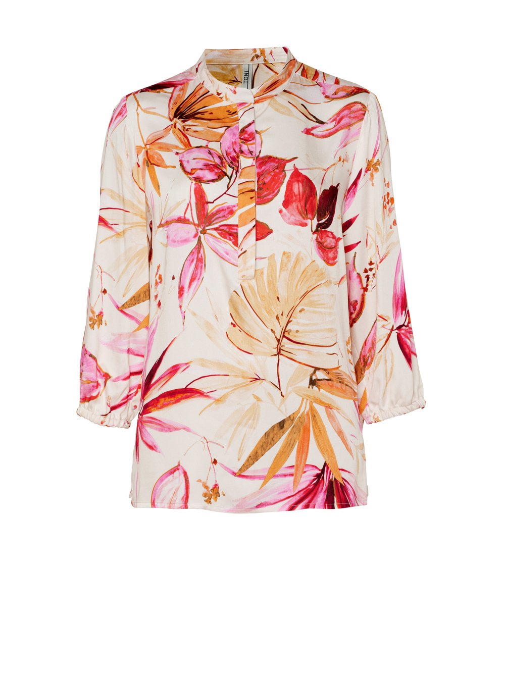 Linen Blouse with Colourful Print 1438-2