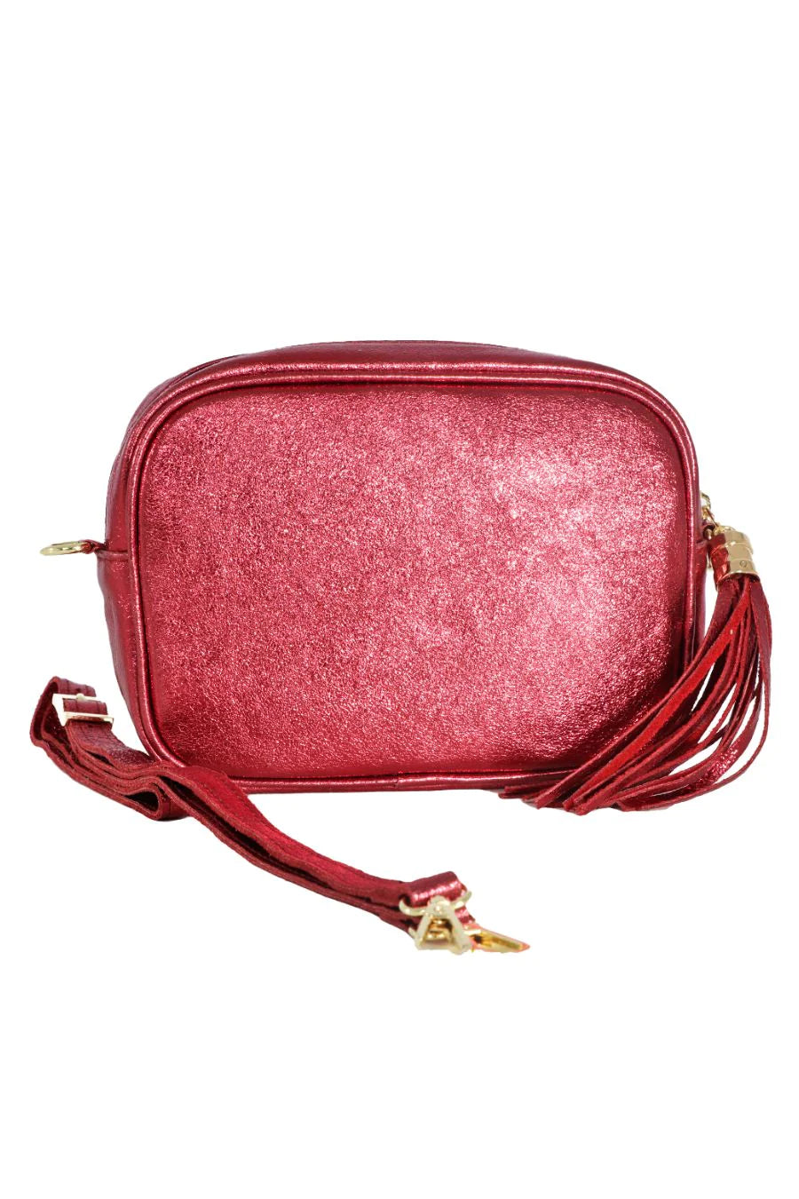 Metallic Leather Camera Bag