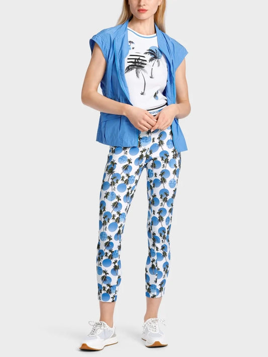 Sofia Palm Print Scuba Trousers