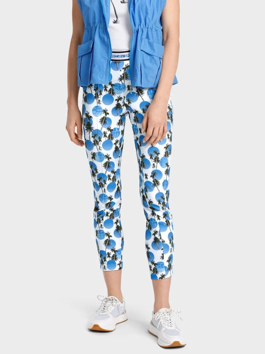 Sofia Palm Print Scuba Trousers