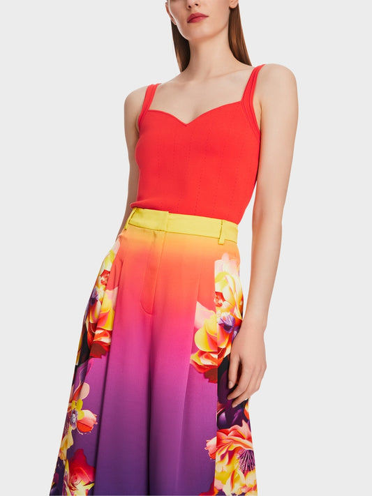 Pointelle Knitted Top with Heart Neckline XG61.01 M50