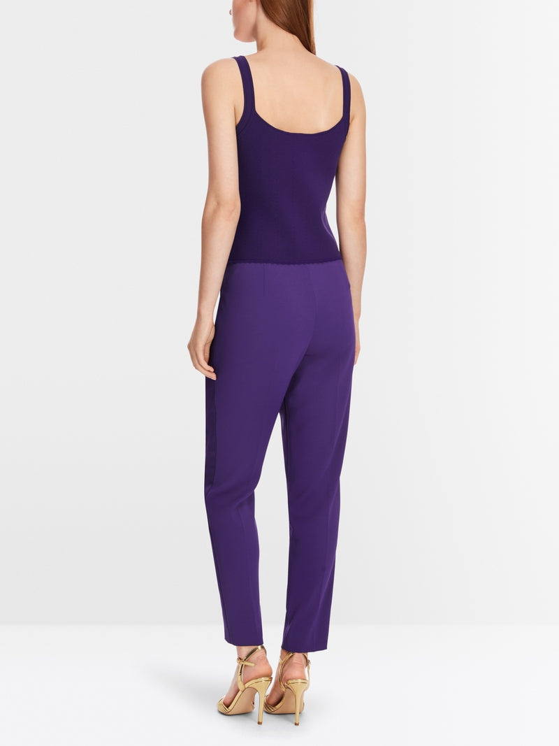 Pointelle Knitted Top with Heart Neckline XG61.01 M50