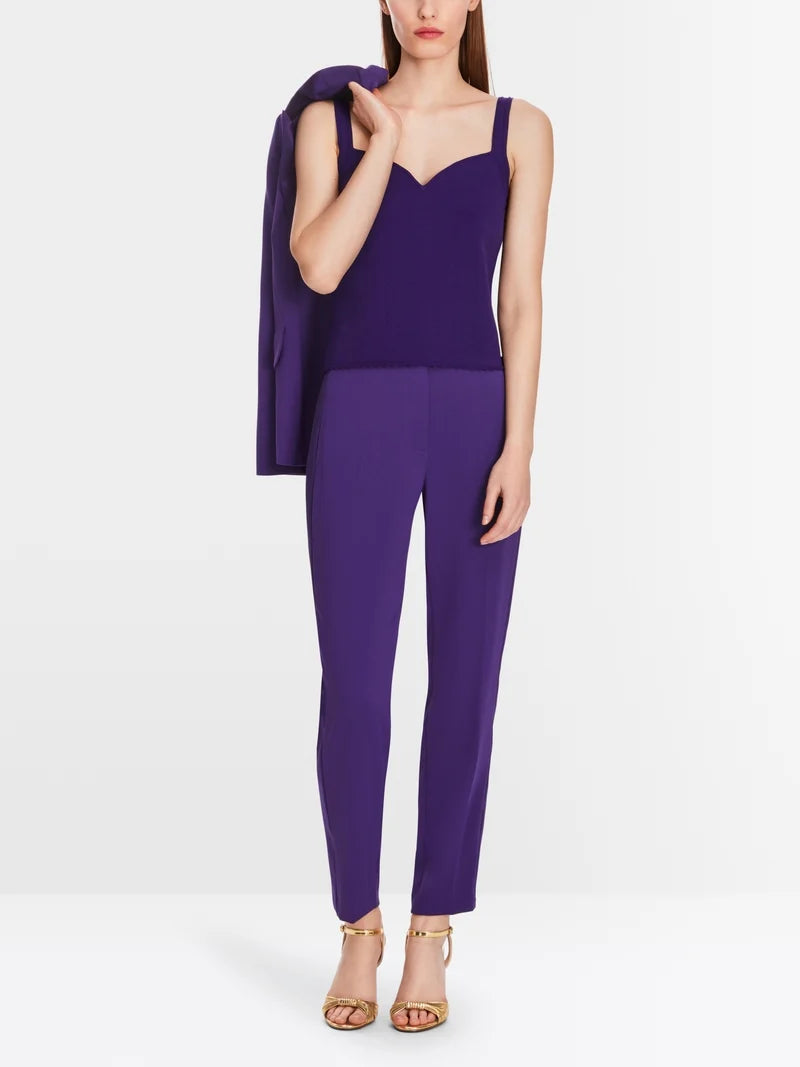 Pointelle Knitted Top with Heart Neckline XG61.01 M50