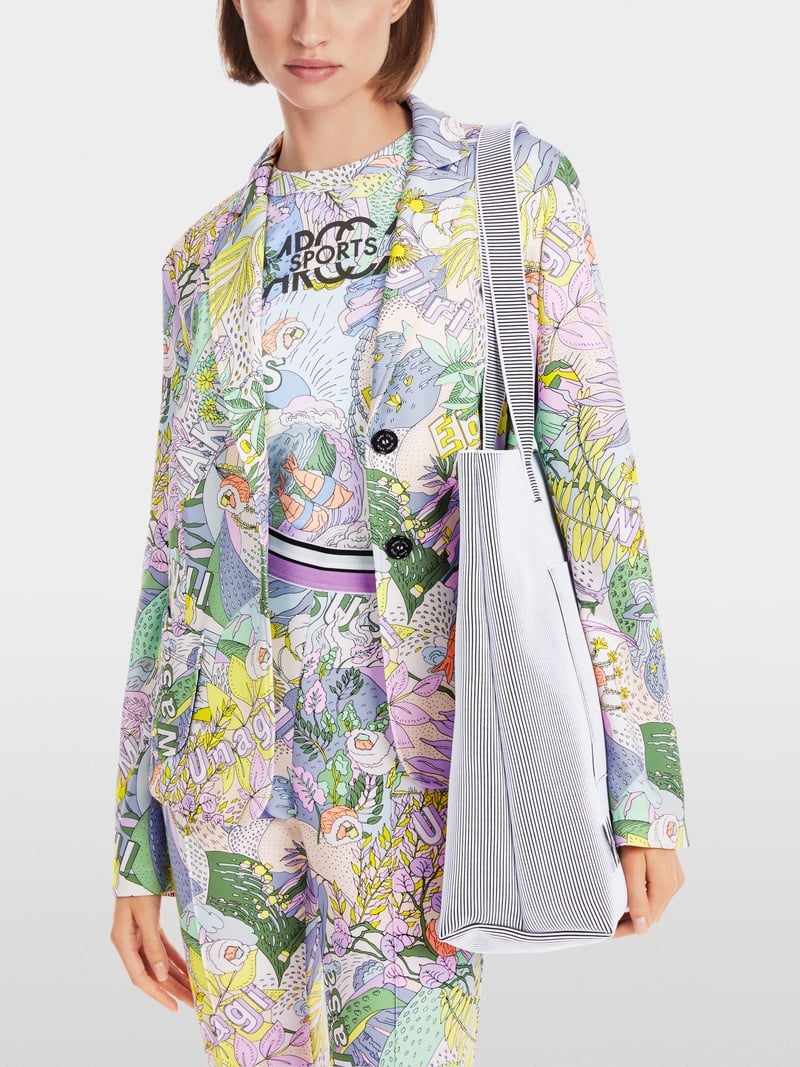 Marc Cain Floral Printed Scuba Jersey Blazer