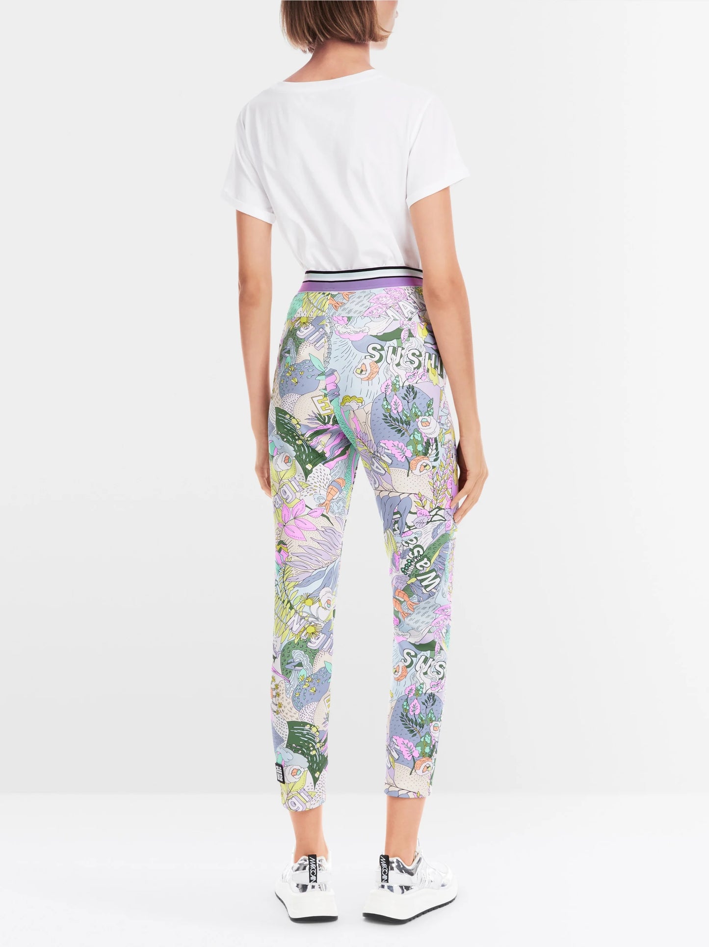 Marc Cain SOFIA Floral Printed Scuba Trousers YS8127J56