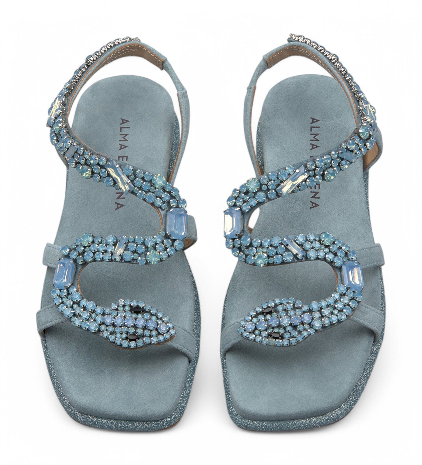 Alma En Pena Denim Blue Snake Sandal V251605