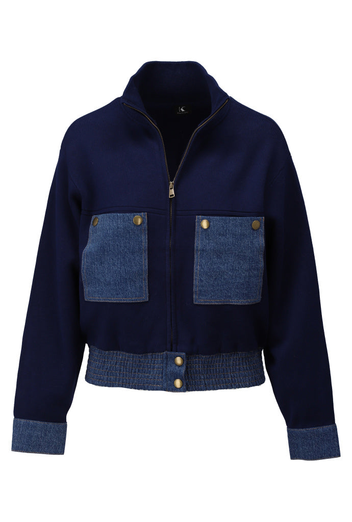 Denim Contrast Utility Jacket B822 Lucindas