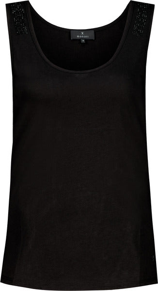 Off-White Vest Top with Rhinestone 409366
