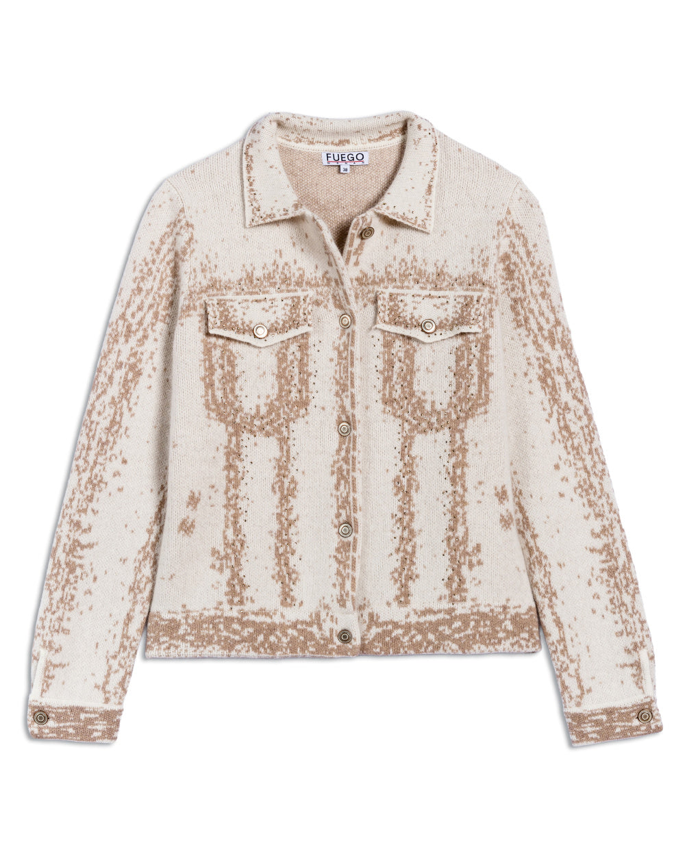 White Pearl Wool Knit Jacket