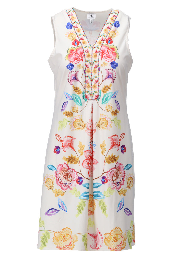 K-Design Vibrant Multi-Colour Floral Motif Dress