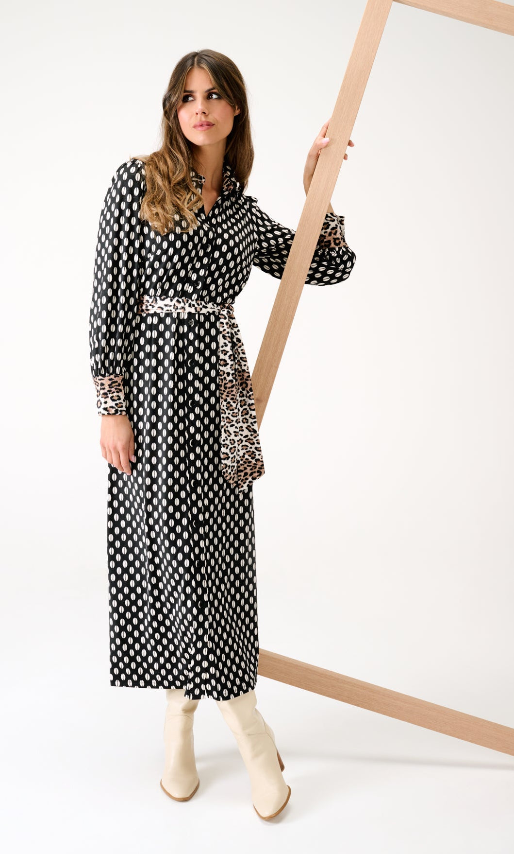 Polka Dot & Leopard Print Maxi B324 Lucindas